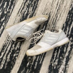 Adidas Barricade Court 3 Shoes White Sliver Size 9.5 Tennis Pickleball